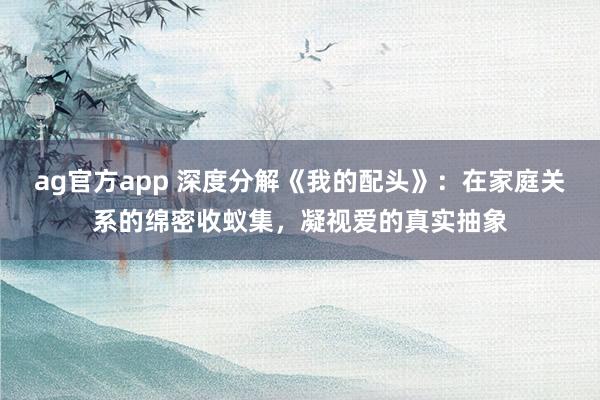 ag官方app 深度分解《我的配头》：在家庭关系的绵密收蚁集，凝视爱的真实抽象