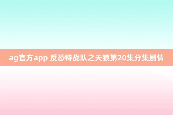ag官方app 反恐特战队之天狼第20集分集剧情