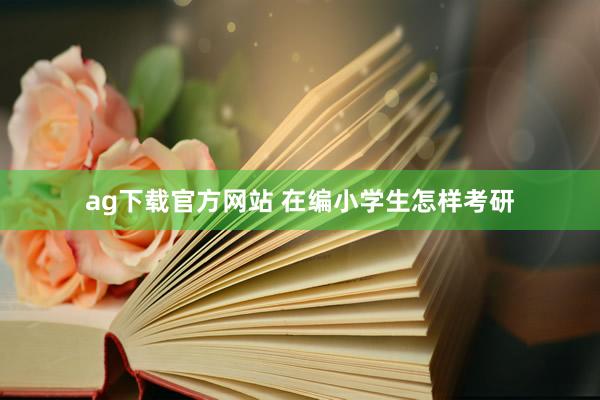 ag下载官方网站 在编小学生怎样考研