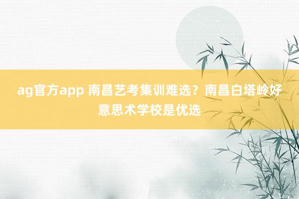 ag官方app 南昌艺考集训难选？南昌白塔岭好意思术学校是优选