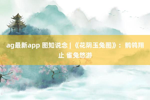 ag最新app 图知说念 | 《花阴玉兔图》：鹡鸰翔止 雀兔悠游