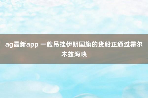 ag最新app 一艘吊挂伊朗国旗的货船正通过霍尔木兹海峡